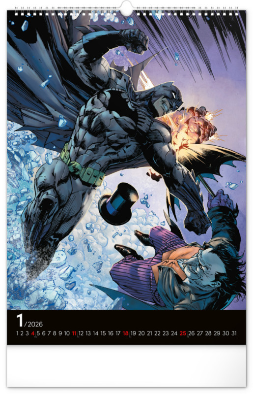 NOTIQUE Nástenný kalendár Batman Dark 2026, 33 x 46 cm 1