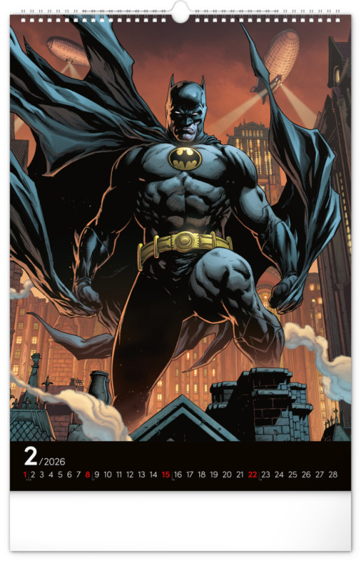 NOTIQUE Nástenný kalendár Batman Dark 2026, 33 x 46 cm 2