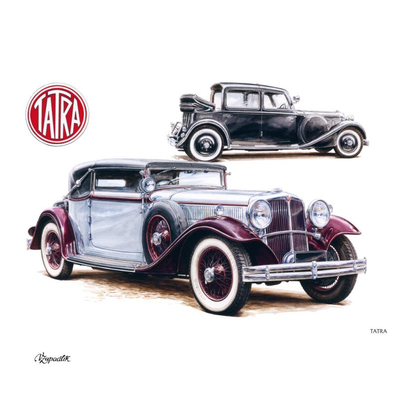 NOTIQUE Poznámkový kalendár Classic Cars – Václav Zapadlík, 2025, 30 x 30 cm