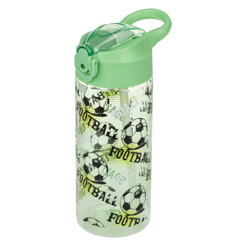 BAAGL Tritanová fľaša na nápoje so slamkou Futbal, 500 ml