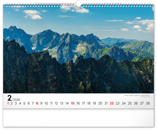 NOTIQUE Nástenný kalendár Magické Tatry 2026, 48 x 33 cm 2