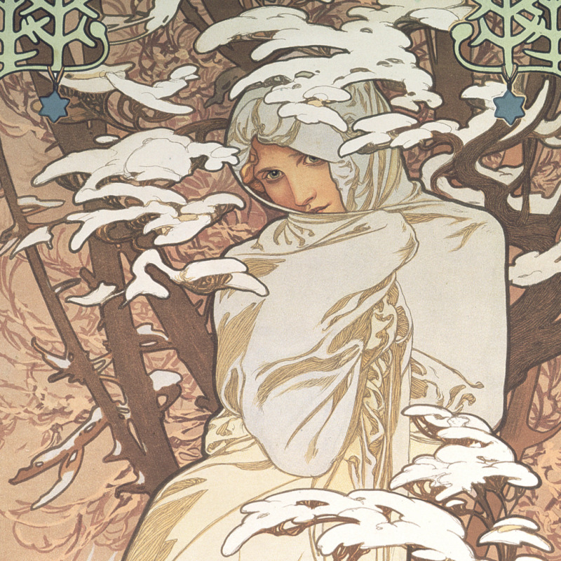NOTIQUE Poznámkový kalendár Alfons Mucha 2027, 30 x 30 cm 13