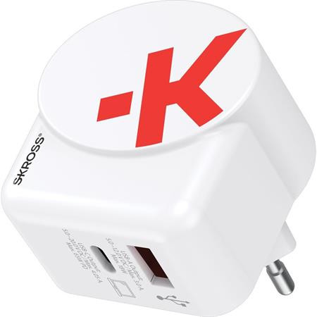 Sieťová nabíjačka, 1xUSB-A, 1xUSB-C, PD, 65W, GaN, USB-C kábel, SKROSS