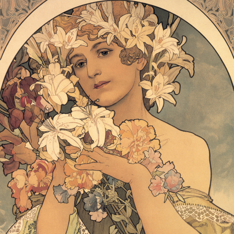 NOTIQUE Poznámkový kalendár Alfons Mucha 2027, 30 x 30 cm 8