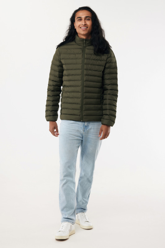 IQONIQ Maiko pánska prešívaná bunda z rec. polyesteru khaki L 5