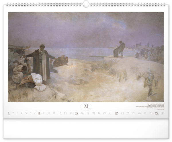 NOTIQUE Nástenný kalendár Slovanská epopej – Alfons Mucha 2026, 48 x 33 cm 11