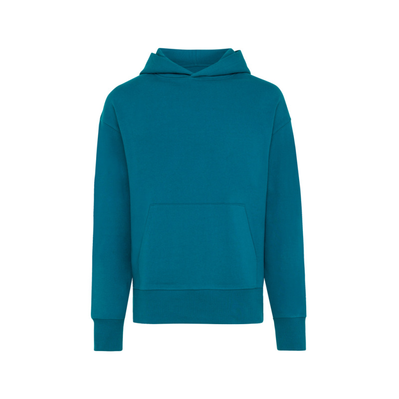 Mikina s kapucňou IQONIQ Yoho relaxed fit z recykl. bavlny dark teal M 1