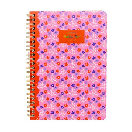 Špirálový zošit, A5, linajkový, 100 listov, PUKKA PAD "Floral Jotta Notebook", mix 5