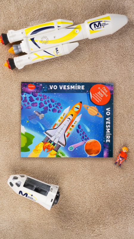 Čítaj a nalepuj – VO VESMÍRE, kniha se samolepkami 3