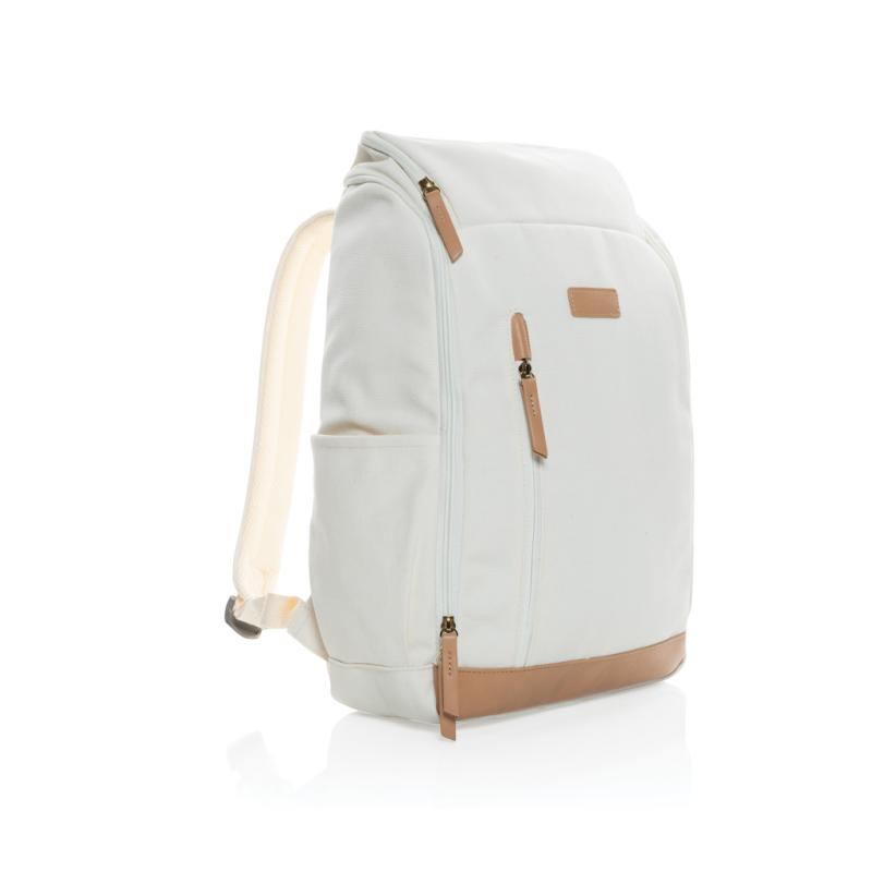 Batoh na 15" notebook Impact z 16 oz. recykl. canvas AWARE™ off white 1