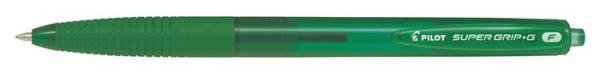 Guľôčkové pero, 0,22 mm, stláčací mechanizmus, PILOT "Super Grip G", zelená