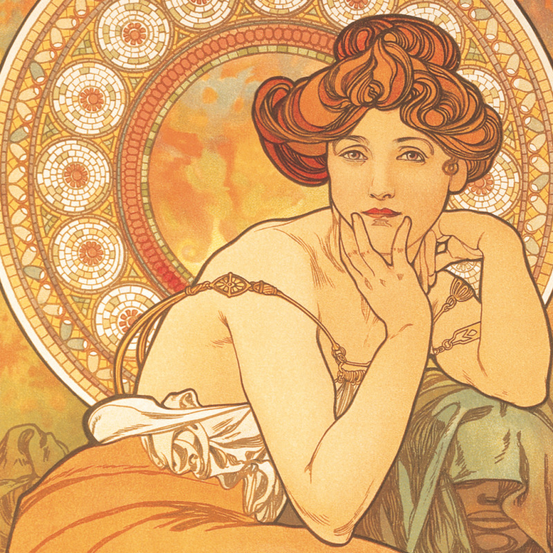 NOTIQUE Poznámkový kalendár Alfons Mucha 2027, 30 x 30 cm 7