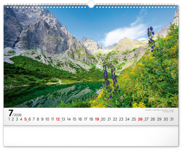 NOTIQUE Nástenný kalendár Magické Tatry 2026, 48 x 33 cm 7