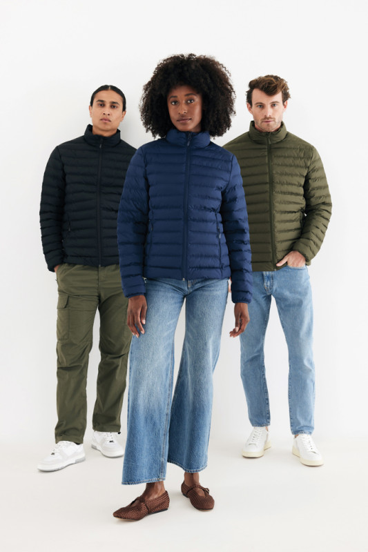 IQONIQ Maiko pánska prešívaná bunda z rec. polyesteru khaki L 12