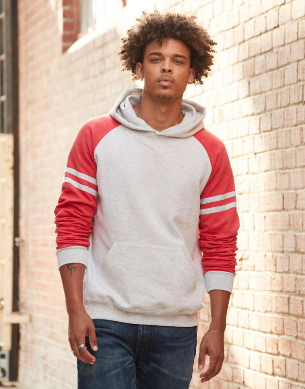 NuBlend Varsity Colour-Block mikina s kapucňou