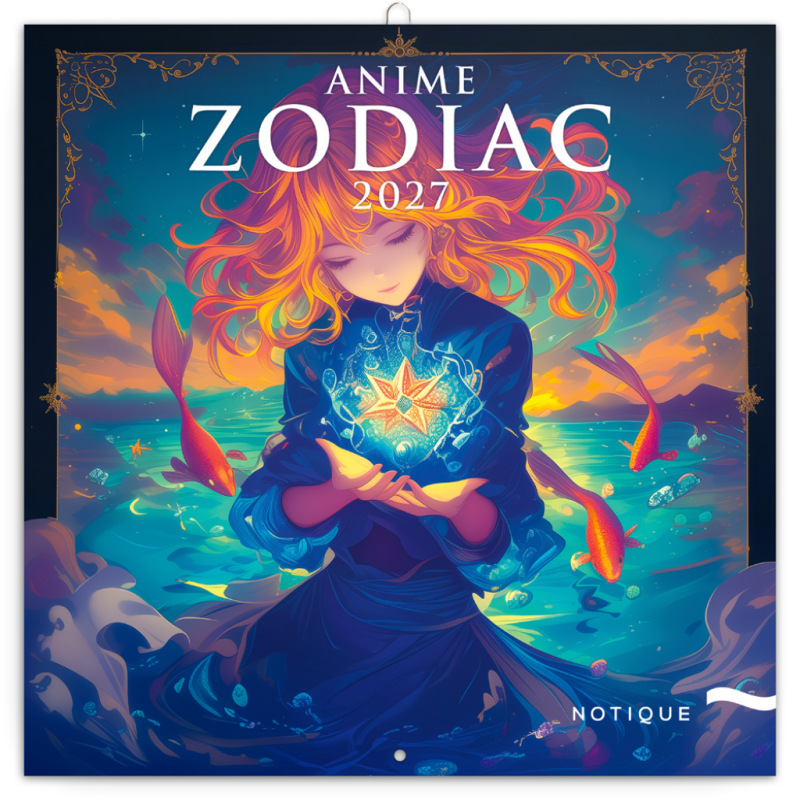 NOTIQUE Grid calendar Anime Zodiac 2027, 30 x 30 cm