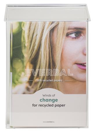 Stojan na katalógy, exteriérový, s vrchnákom, A4, stojatý, EXACOMPTA, priehľadný 4