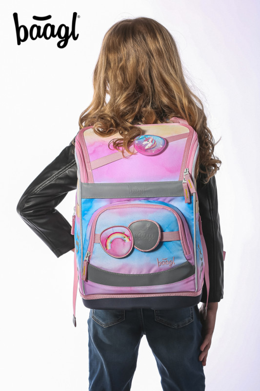 BAAGL Školská aktovka Zippy Plus Rainbow Unicorn 11