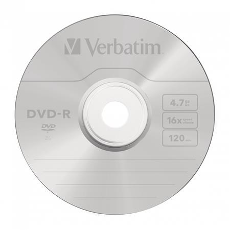 DVD-R disk, 4,7GB, 16x, 10 ks, zmršťovacie balenie, VERBATIM 4