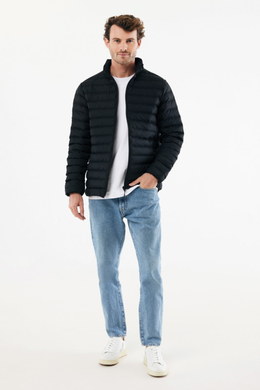 IQONIQ Maiko pánska prešívaná bunda z rec. polyesteru čierna M 4