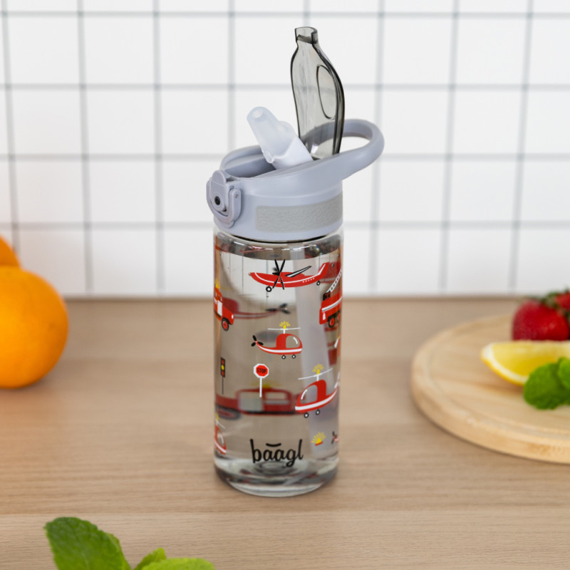 BAAGL Tritanová fľaša na nápoje so slamkou Záchranári, 500 ml 5
