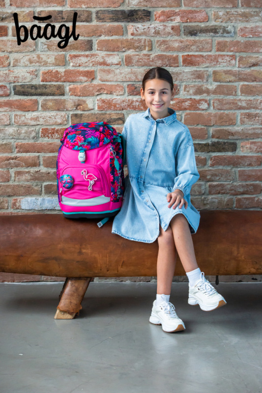 BAAGL SADA 5 Airy Plus Plameniaky: batoh, peračník, vrecko, zástera, peňaženka 7