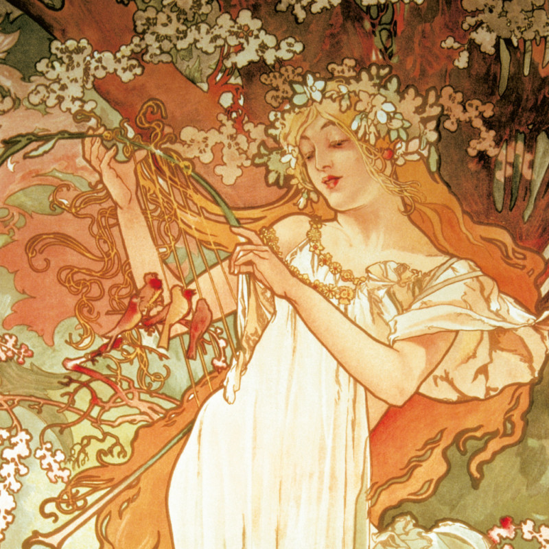 NOTIQUE Poznámkový kalendár Alfons Mucha 2026, 30 x 30 cm 4