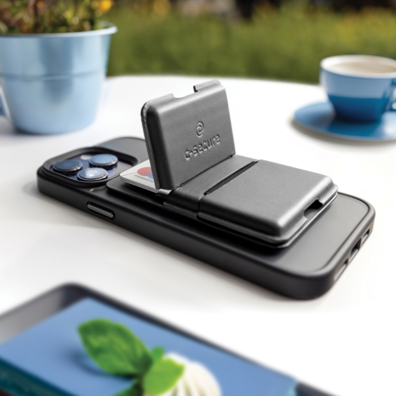 C-Secure MagSafe kartové púzdro na telefón čierna 10