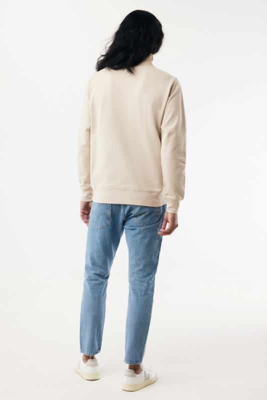 IQONIQ Elgon sveter s krátkym zipsom z recyklovanej bavlny desert XS 12