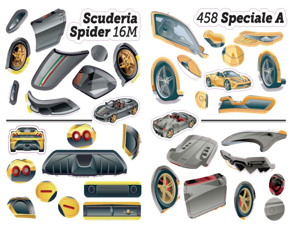 FERRARI, cestné autá – Kniha samolepiek 5