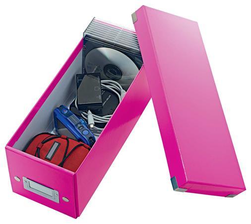 Úložná škatuľa na CD, LEITZ "Click&Store", ružová