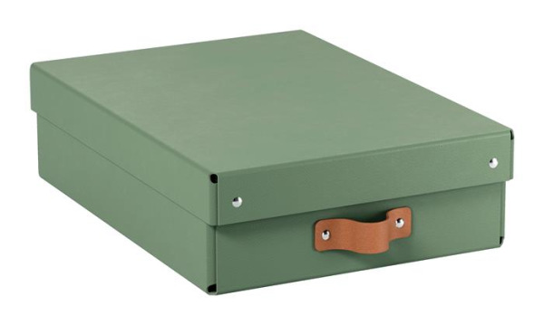 Úložný box, veľkosť M, nízky, LEITZ "Puro", zelený