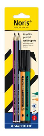 Grafitová ceruzka a liner, sada, STAEDTLER "Noris® colour edition set", liner oranžovej a