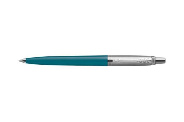 Guľôčkové pero, sada, 0,7 mm, strieborný klip, žlté a modré telo pera, PARKER "Jotter Glam