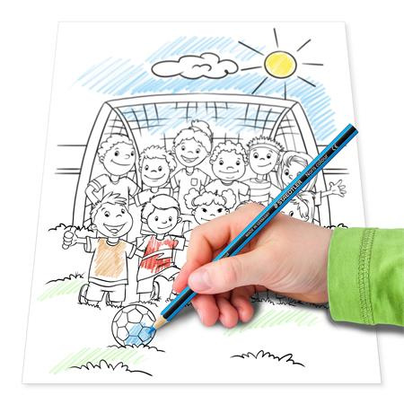 Farebné ceruzky, sada, šesťhranné, s omaľovánkou, STAEDTLER "Noris® Colour 185", 12 farieb 4