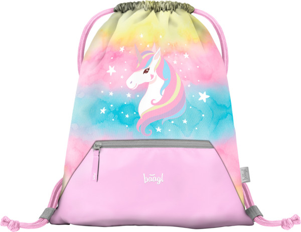 BAAGL SADA 5 Zippy Plus Rainbow Unicorn: aktovka, peračník, vrecko, zástera, peňaženka 10