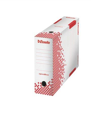 Archívny box, A4, 100 mm, recyklovaný kartón, ESSELTE "Speedbox", biely