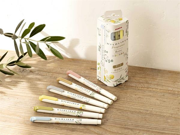 Zvýrazňovač, sada, 1,4/4 mm, obojstranný, ZEBRA "Mildliner Scented Fragrance", 6 rôznych f 8