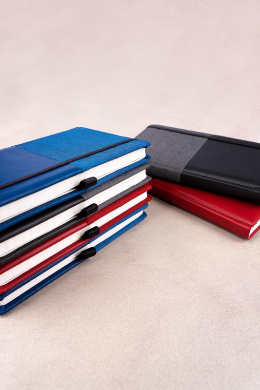 NOTIQUE Notebook Skiver, modromodrý, linajkovaný, 13 x 21 cm