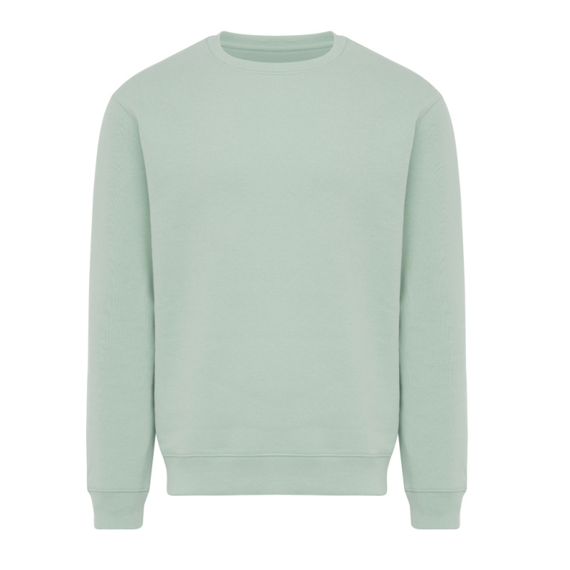 IQONIQ Toria Unisex mikina s okrúhl. výstrihom z rec. bavlny Iceberg green S 1