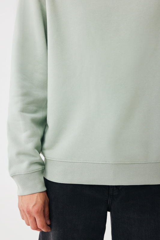 IQONIQ Toria Unisex mikina s okrúhl. výstrihom z rec. bavlny Iceberg green M 9