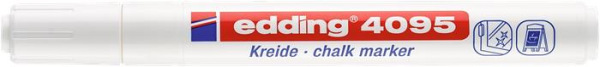 Kriedový popisovač, 2-3 mm, kuželový, EDDING "4095", biely