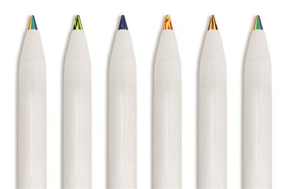 Farebné mechanické ceruzky, sada, so špeciálnou viacfarebnou tuhou, APLI "Color Click Mix" 4