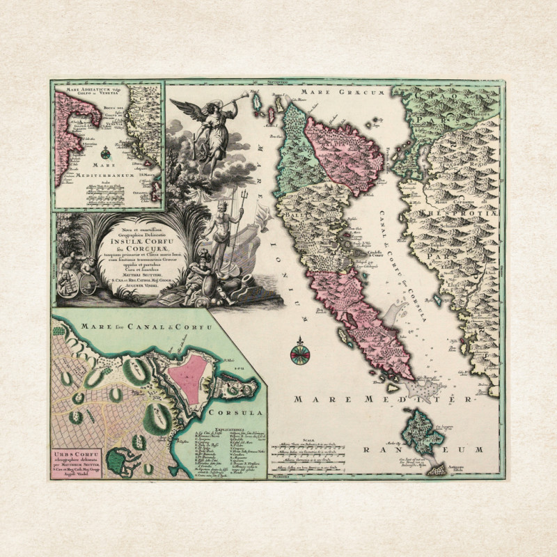 NOTIQUE Poznámkový kalendár Staré mapy 2026, 30 x 30 cm 9