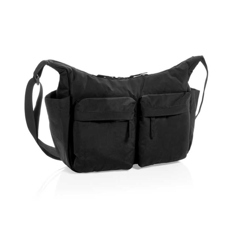 KENTO URBAN RCS polstrovaná crossbody taška z rec. Nylonu čierna 1