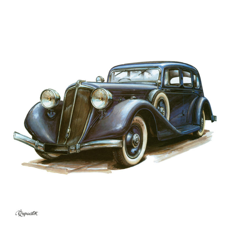 NOTIQUE Poznámkový kalendár Classic Cars – Václav Zapadlík 2027, PLASTIC FREE, 30 x 30 cm 10