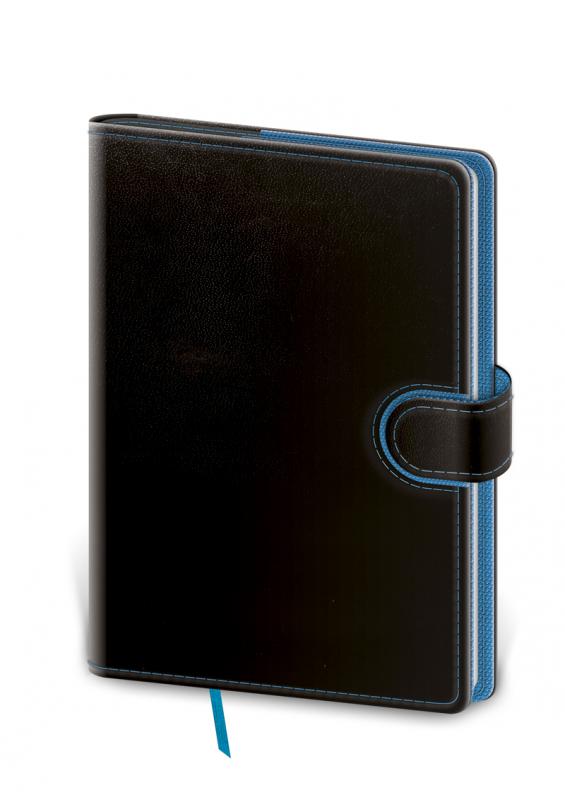 Flip bodkovaný blok 12x16,5 čierna/modrá