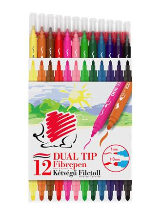Popisovač, 1 mm, ICO "300 DUO", 12 rôznych farieb 3