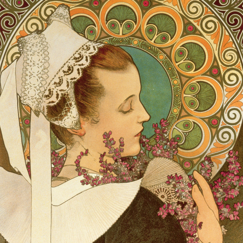 NOTIQUE Poznámkový kalendár Alfons Mucha 2026, 30 x 30 cm 12
