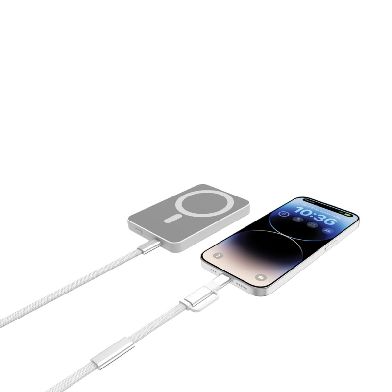 Arc RCS 60W 120 cm 2 v 1 rýchlonabíjací kábel sivá 2